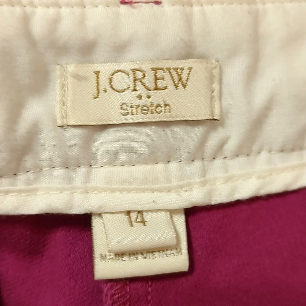 J. Crew Magenta Pants Size 14